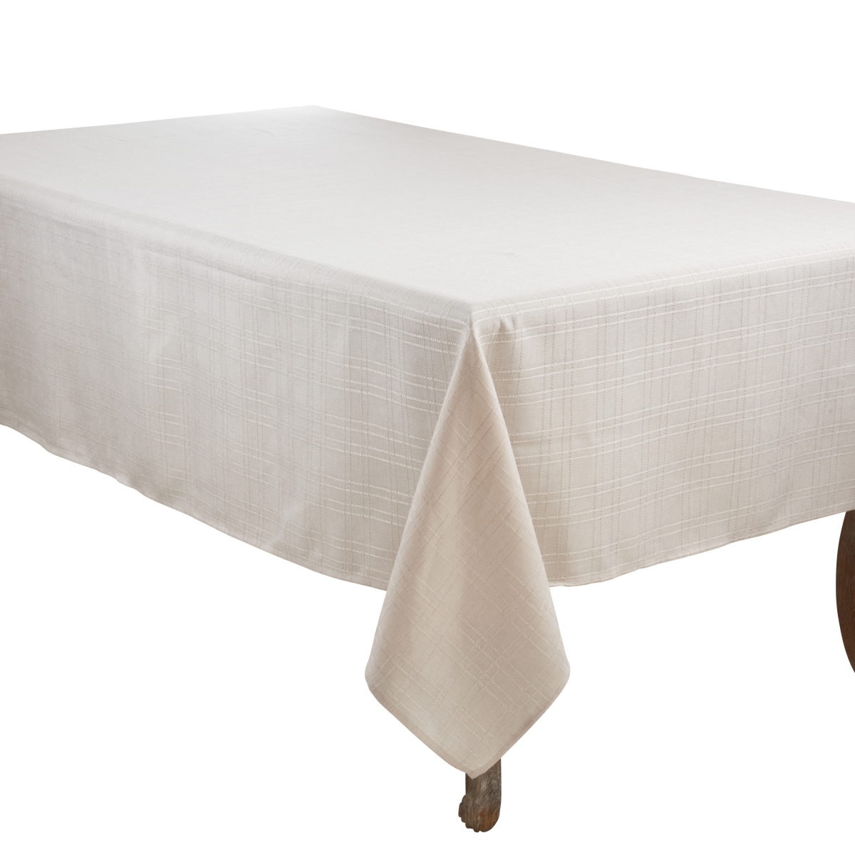 Picture of Saro Lifestyle 6179.N65104B Classic Stitched Plaid Tablecloth - Blush - 65 x 104 in.