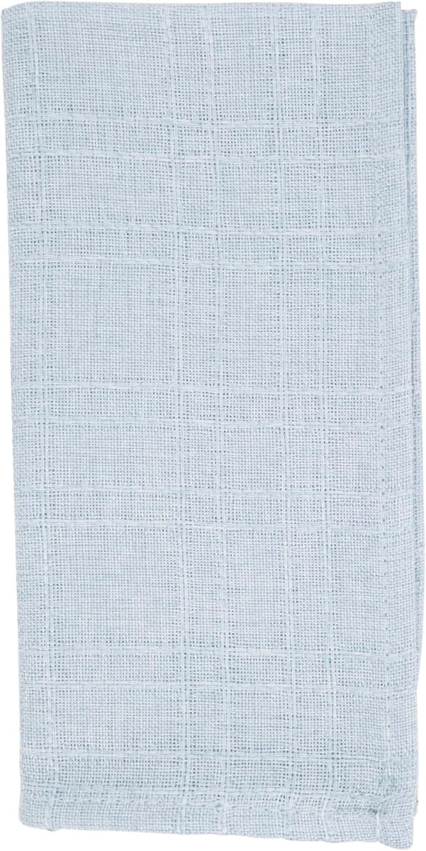 Picture of Saro Lifestyle 6179.A20S Classic Stitched Plaid Napkin, Aqua - Set of 4