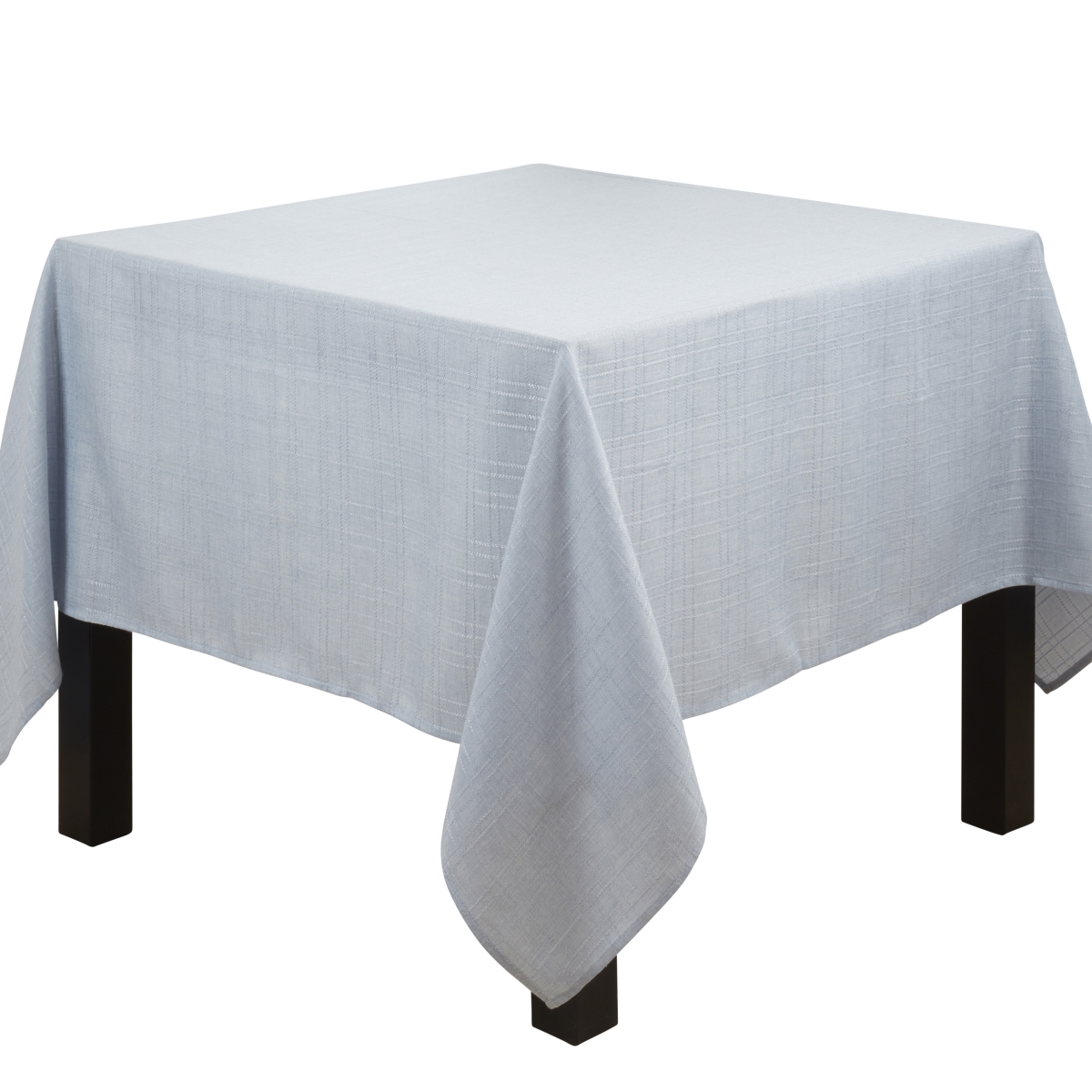 Picture of Saro Lifestyle 6179.A70S Classic Stitched Plaid Tablecloth - Aqua - 70 x 70 in.