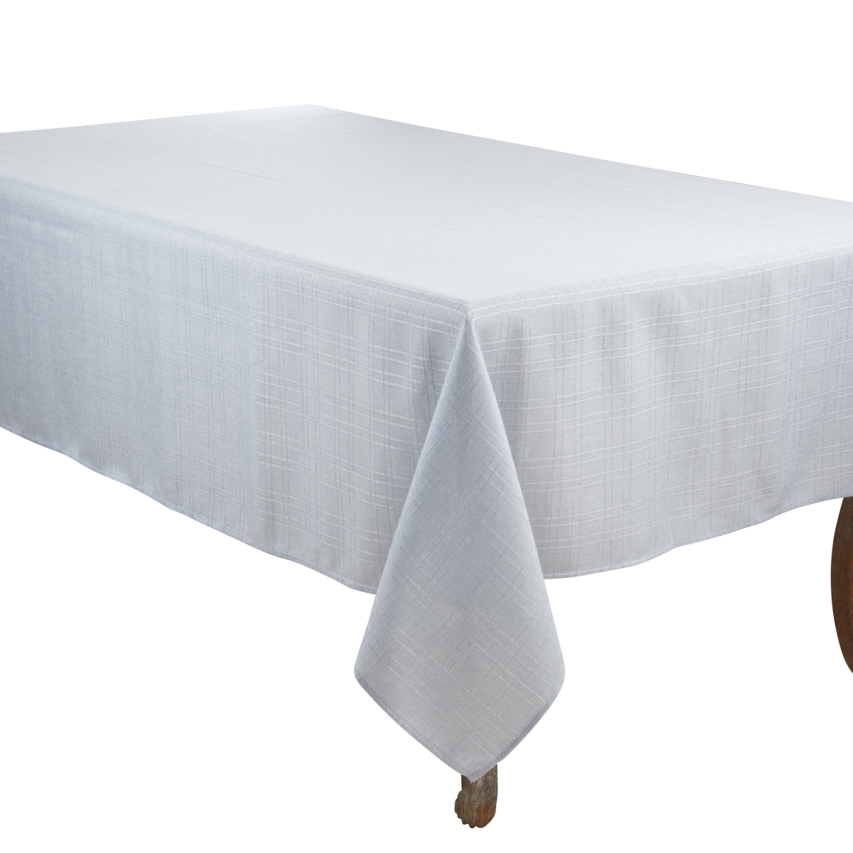 Picture of Saro Lifestyle 6179.A65160B Classic Stitched Plaid Tablecloth - Aqua - 65 x 160 in.