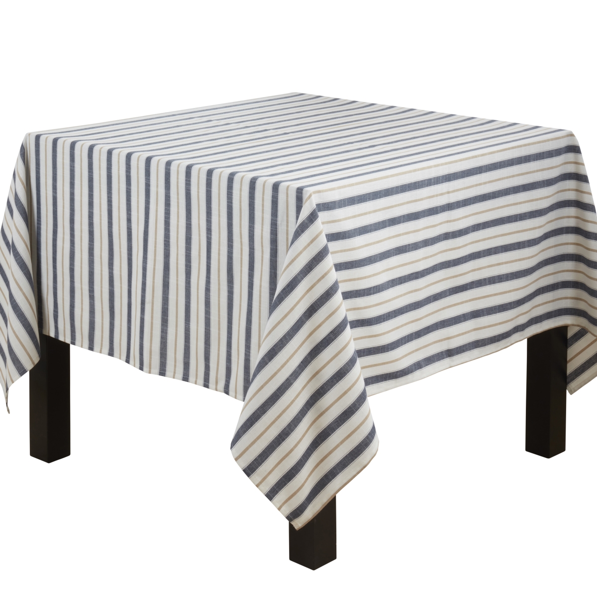 Picture of Saro Lifestyle 2090.BL70S Modern Striped Tablecloth - Blue - 70 x 70 in.