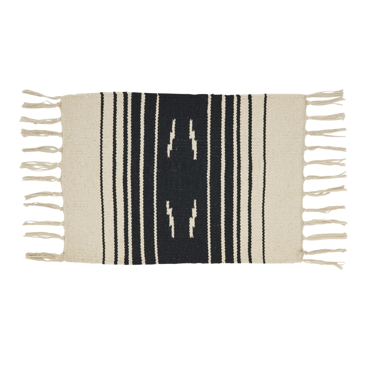 Picture of Saro Lifestyle 1034.BN1218B Southwestern Spice Placemat - Black & Natural - Set of 4