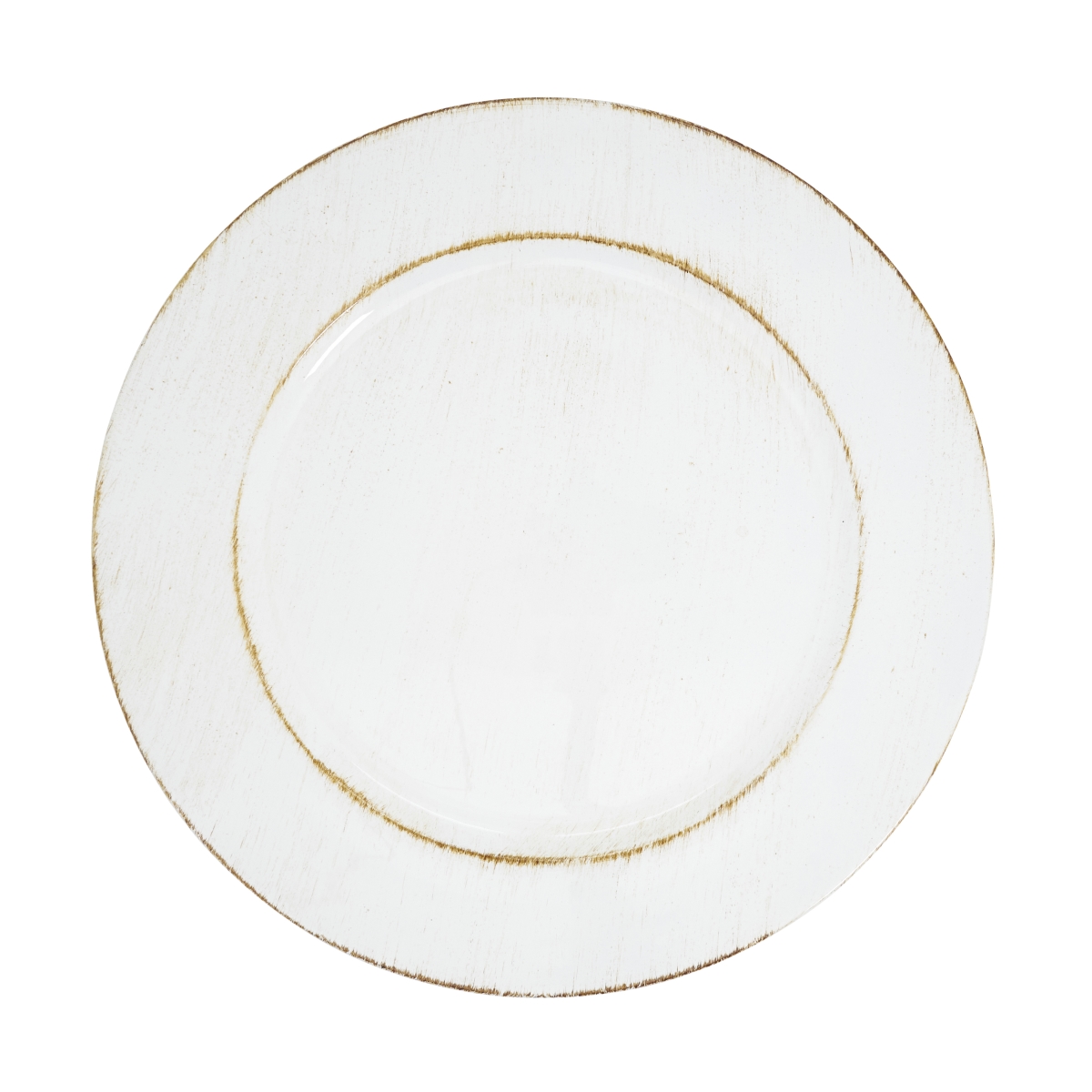 Picture of Saro Lifestyle CH301.I13R Vintage-Inspired Distressed Charger Plate - Ivory - Set of 4