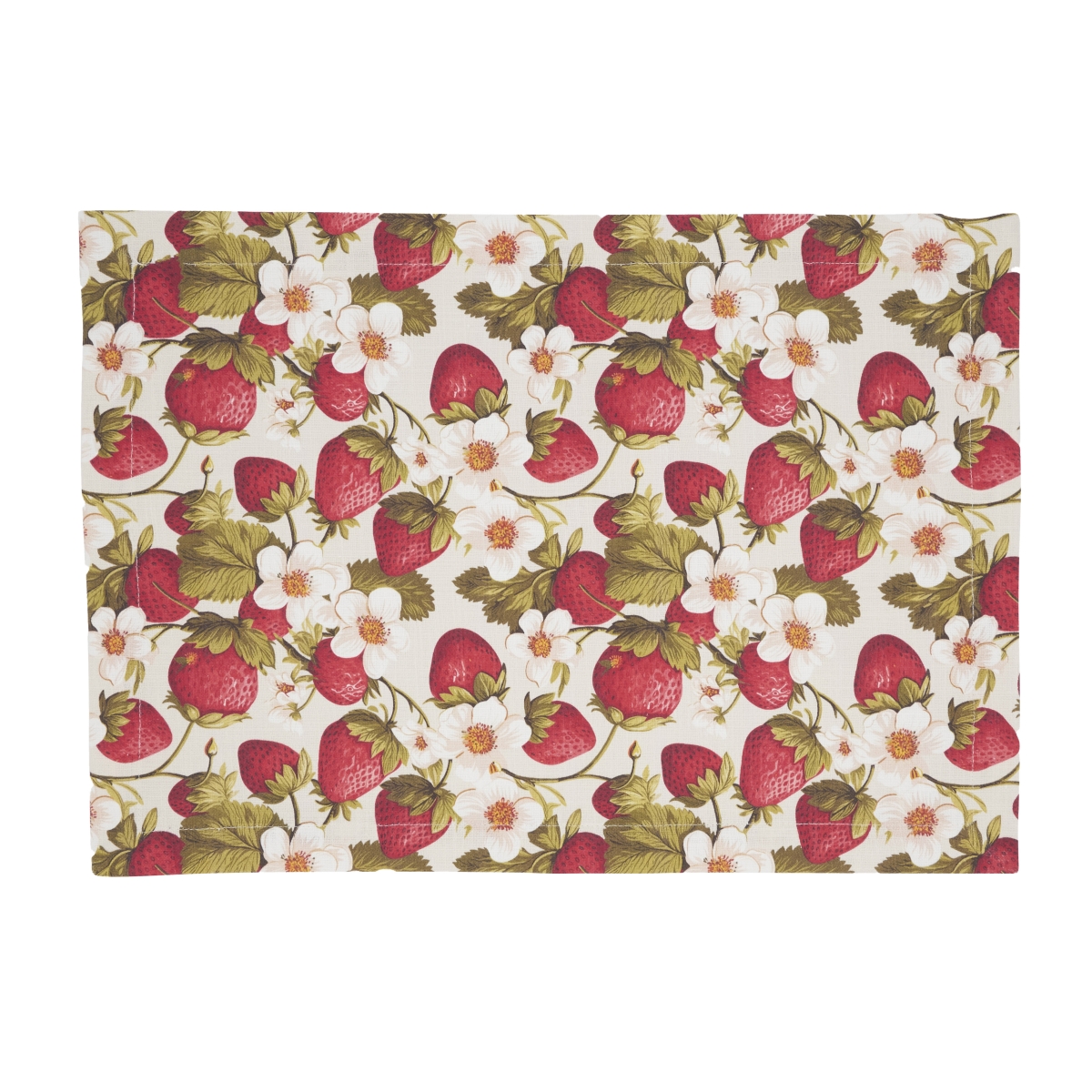 Picture of Saro Lifestyle 3069.M1420B Breezy Juicy Strawberry Placemat - Multi Color - Set of 4