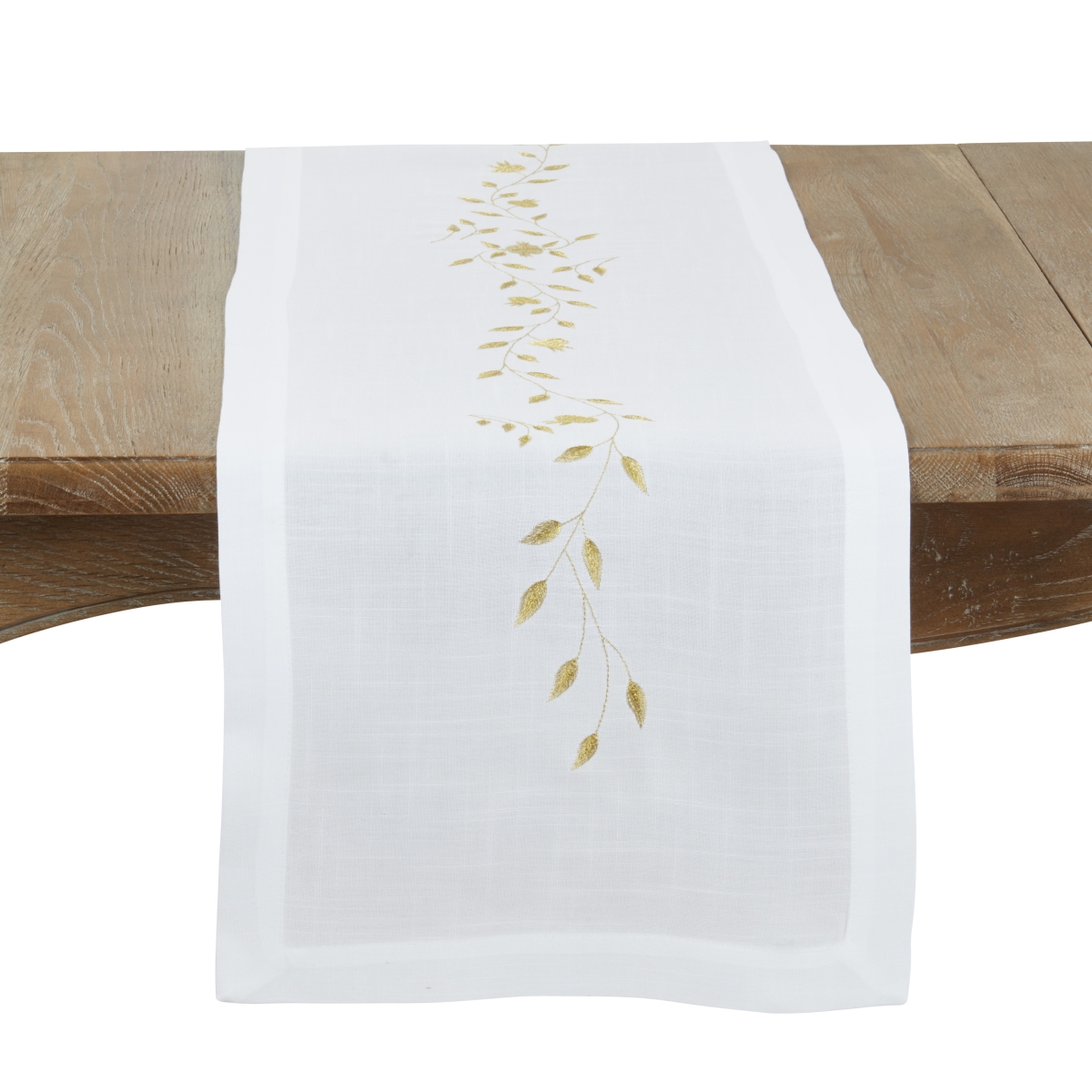 Picture of Saro Lifestyle 1116.GL1672B Harvest Jewel Embroidered Table Runner - Gold