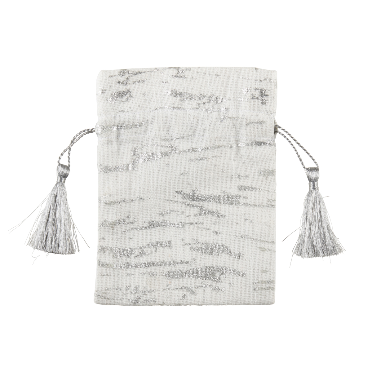1612.S57 Cotton Carryall Sachet Bag - Silver - Set of 6