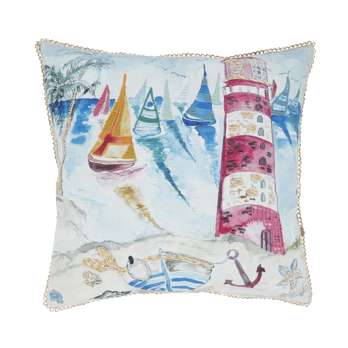 760.M20SP Coastal Outdoor Lighthouse Poly Filled Pillow - Multi Color