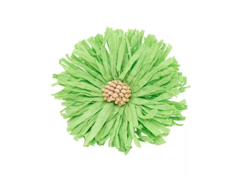 Picture of Saro Lifestyle NR363.G 2 in. Raffia Charm Napkin Ring, Green - Set of 4