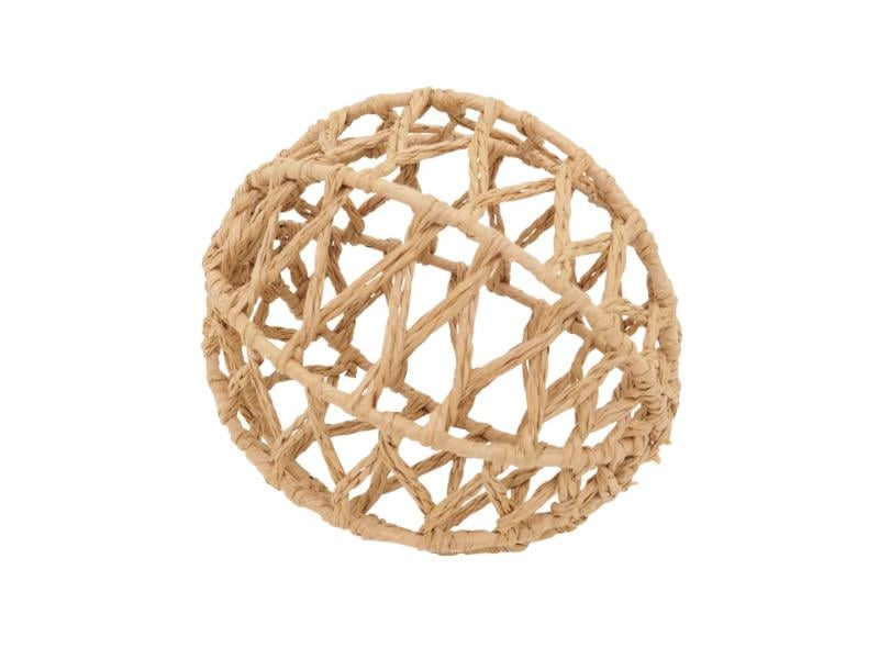 Tangled Charm Raffia Orb - Natural - Set of 4 - Lightweight Decor
