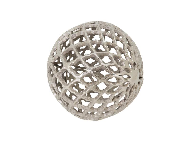 BL619.S3 3 in. Handcrafted Moroccan Accent Orb, Silver