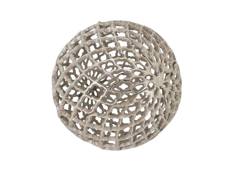 BL619.S5 5 in. Handcrafted Moroccan Accent Orb, Silver