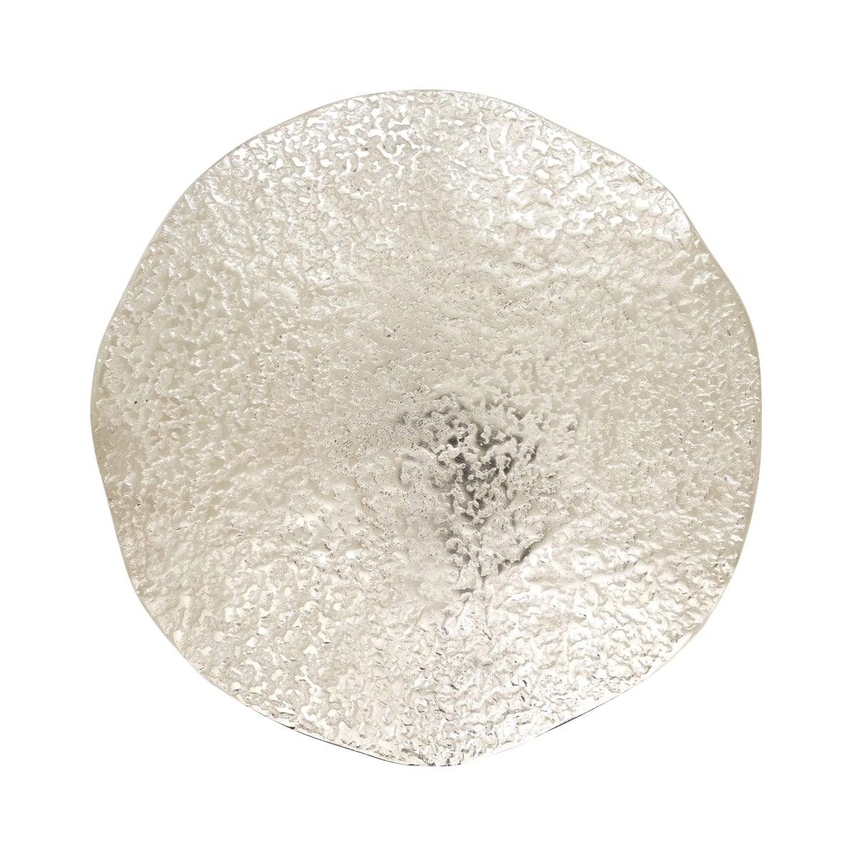 Picture of Saro Lifestyle CH917.S15R 15 in. Round Organic Shaped Charger, Silver - Set of 4