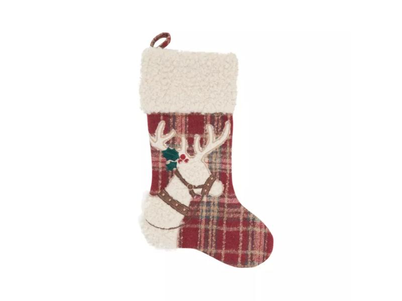 8675.M20 20 x 8 in. Reindeer Stocking, Multi Color