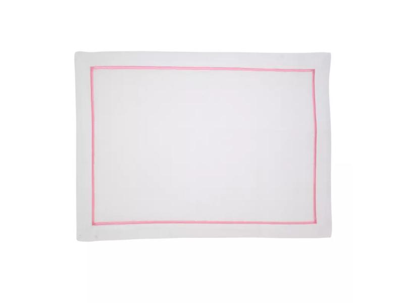 Picture of Saro Lifestyle 810.P1420B 20 x 14 in. Embroidered Line Design Rectangle Placemat, Pink - Set of 4