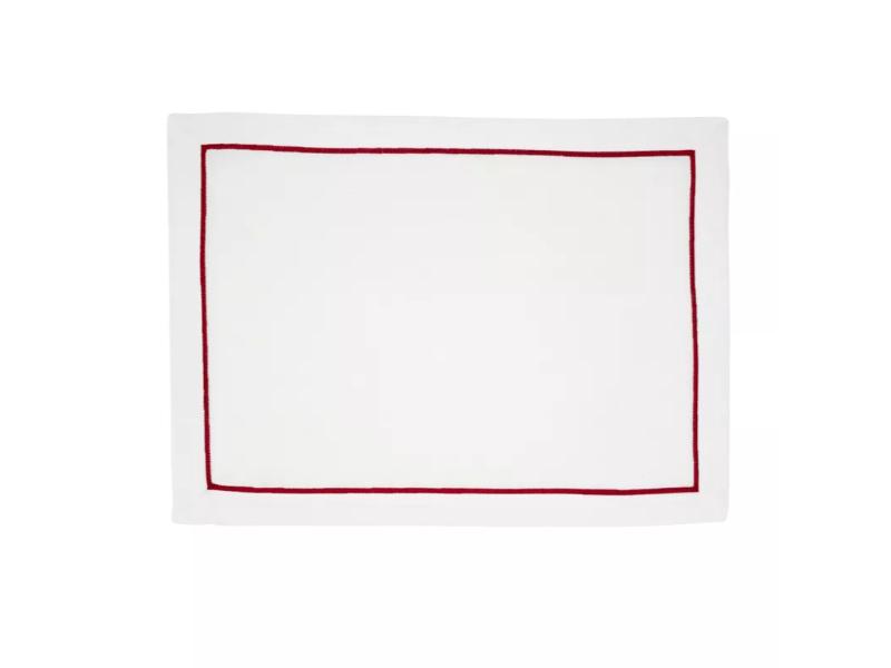 Picture of Saro Lifestyle 810.R1420B 20 x 14 in. Embroidered Line Design Rectangle Placemat, Red - Set of 4
