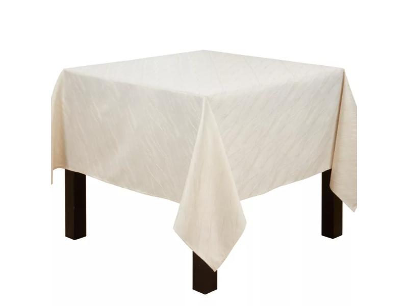 Picture of Saro Lifestyle 5309.I70S 70 in. Metallic Shimmer Square Tablecloth, Ivory