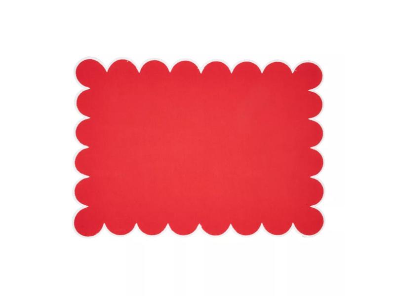 Picture of Saro Lifestyle 8123.R1420B Scalloped Hem Placemat (Set of 4)