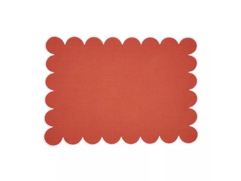 Picture of Saro Lifestyle 8123.RU1420B Scalloped Hem Placemat (Set of 4)