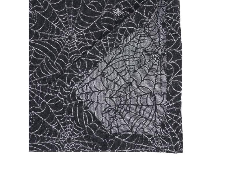 Picture of Saro Lifestyle 3943.BK1872B 72 x 18 in. Recycled Jacquard Spider Web Rectangle Table Runner, Black