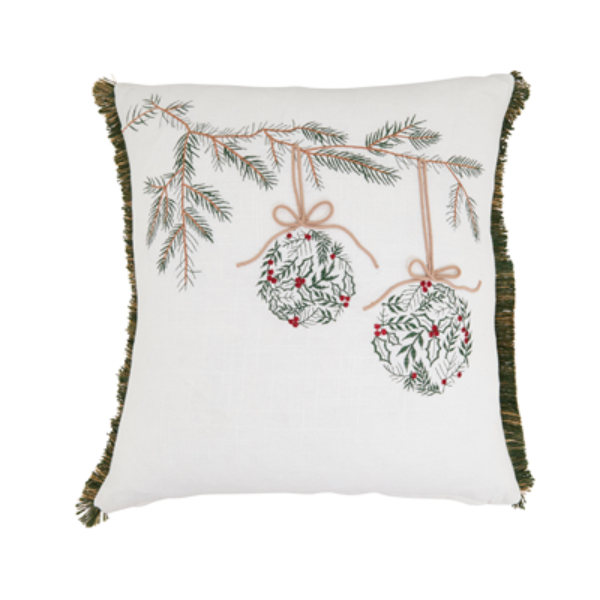 8139.I18SD Ornament Down Filled Throw Pillow - Ivory