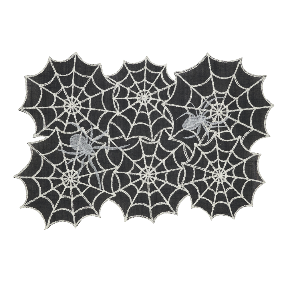 Picture of Saro Lifestyle 5360.OR1319B 13 x 19 in. Oblong Spiderweb Placemat, Orange - Set of 4