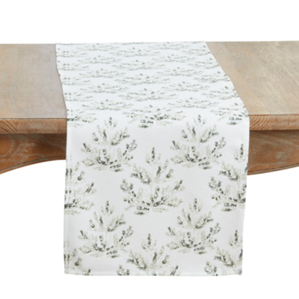 Picture of Saro Lifestyle 2343.G1672B Pine Needle Table Runner - Green