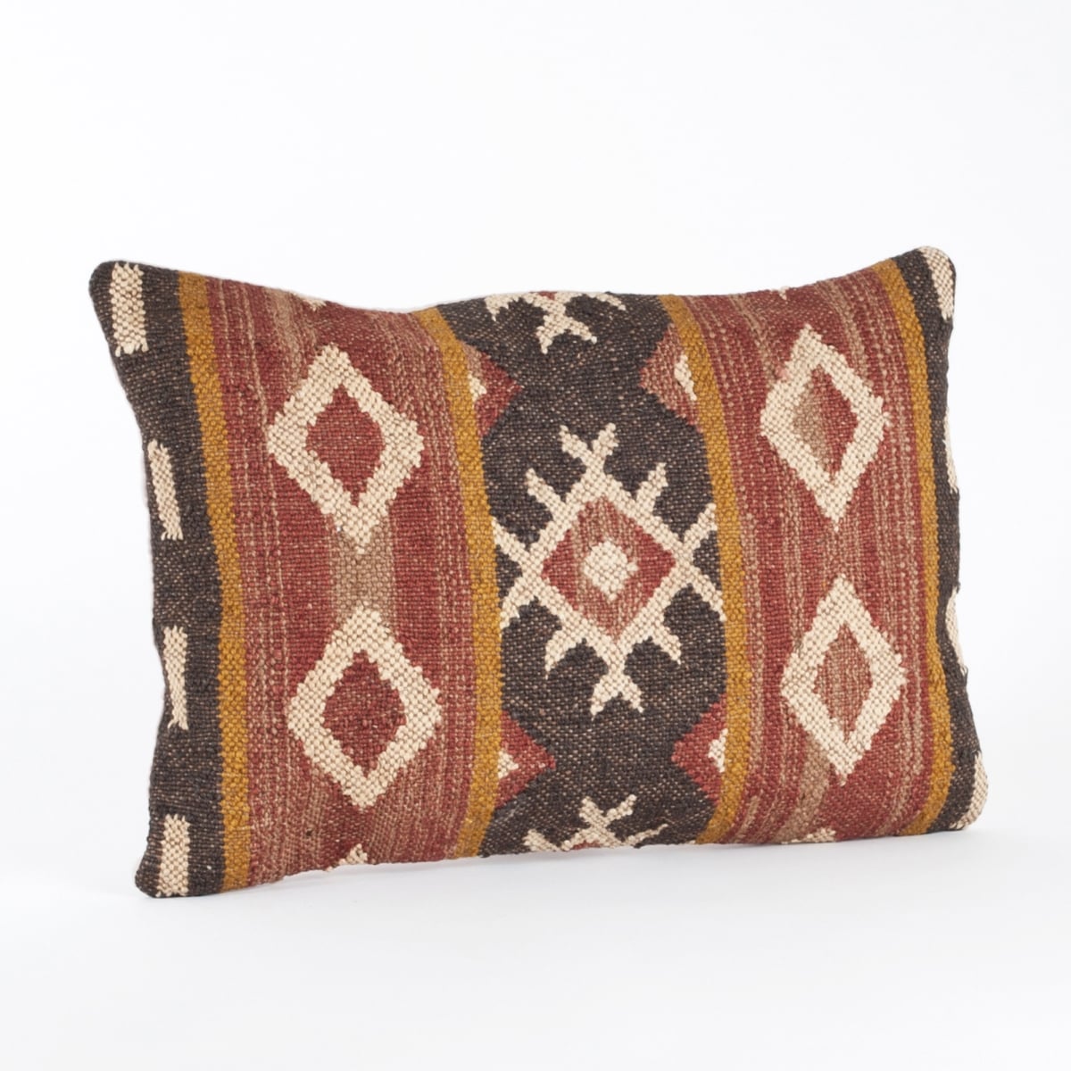 SARO 570.M1623B 16 x 23 in. Rectangular Kilim Design Down Filled Throw Pillow - Multi Color