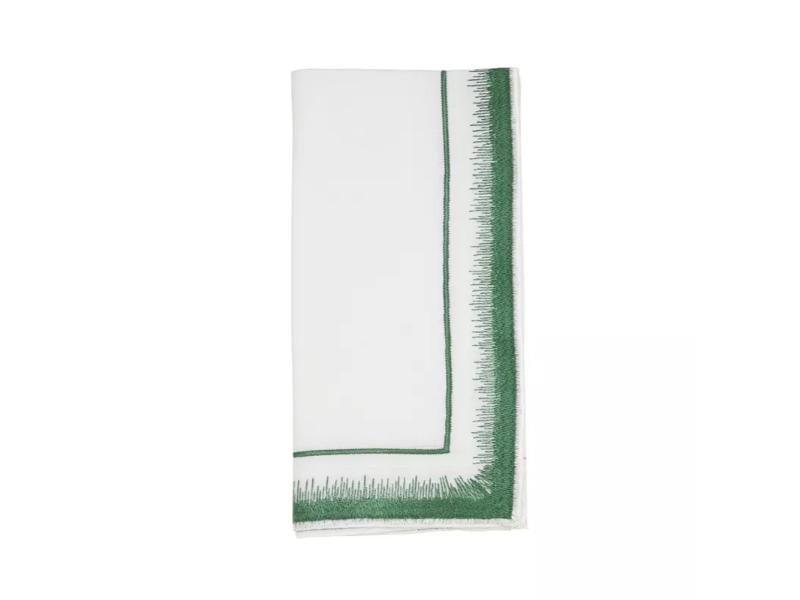 Picture of Saro Lifestyle 2941.G20S 20 in. Elegant Embroidery Detail Napkin, Green - Set of 4
