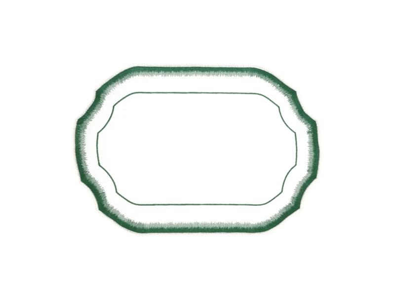Picture of Saro Lifestyle 2941.G1420B 20 x 14 in. Elegant Embroidery Detail Rectangle Placemat, Green - Set of 4