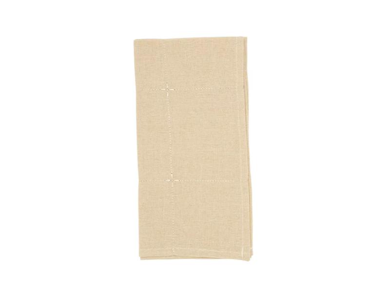 Picture of Saro Lifestyle 9037.N20S 20 in. Embroidered Napkin, Natural - Set of 4