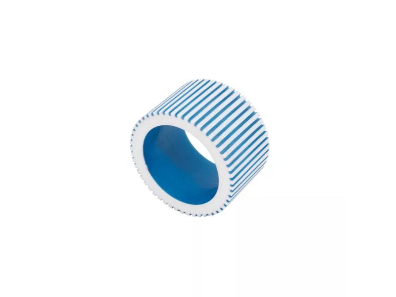 Picture of Saro Lifestyle NR704.BL 2 in. Ribbed Napkin Ring, Blue - Set of 4