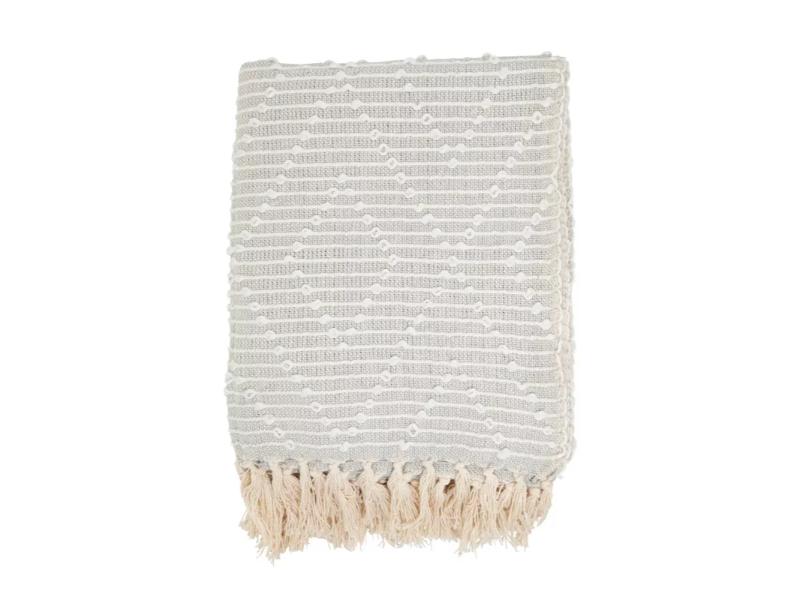 TH015.GY5060B 60 x 50 in. Diamond Woven Throw Blanket, Grey