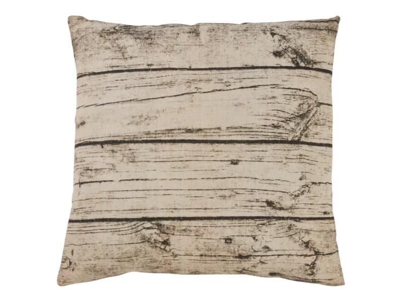 426.N20SC 20 in. Printed Wood Square Throw Pillow Cover, Natural