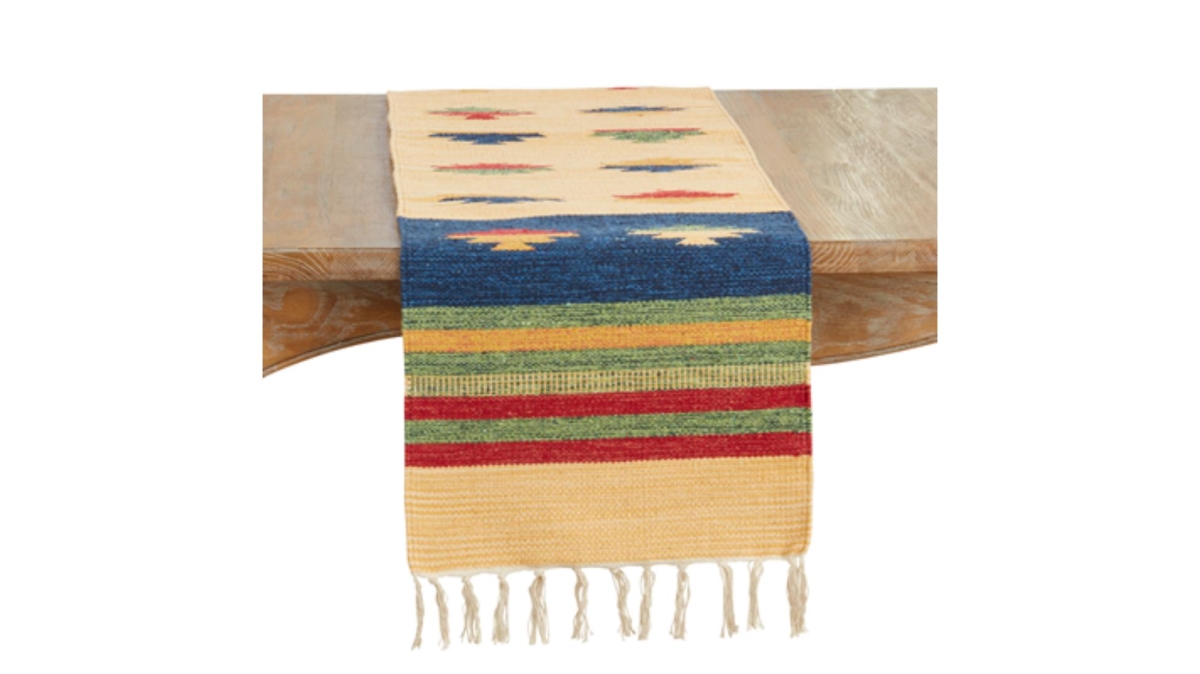 Picture of SARO Lifestyle 1414.M1672B 16 x 72 in. Southwestern Oblong Table Runner, Multi Color