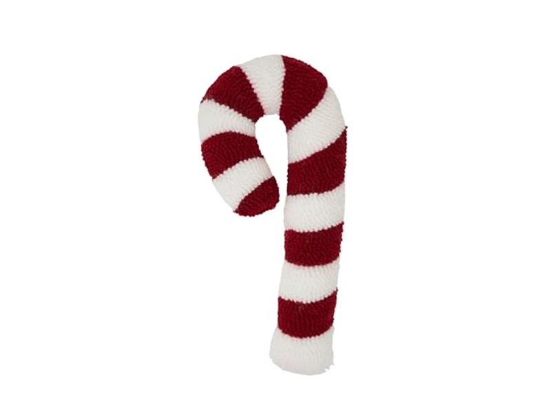 1018.RW16 7 x 16 in. Candy Cane Twist Poly Filled Throw Pillow, Red & White