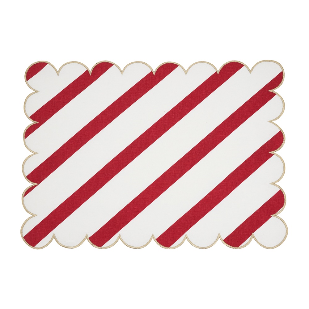 Picture of Saro Lifestyle 8125.GL1420B Eco Scallop Border Placemat, Gold - Set of 4