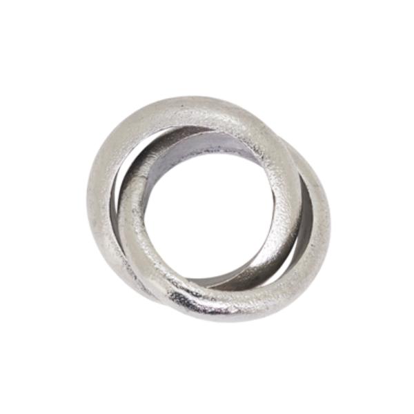 Picture of Saro Lifestyle NR243.S Interlock Napkin Ring - Silver - Set of 4