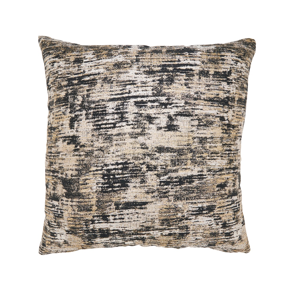 1232.BK20SC Textured Jacquard Throw Pillow Cover - Black