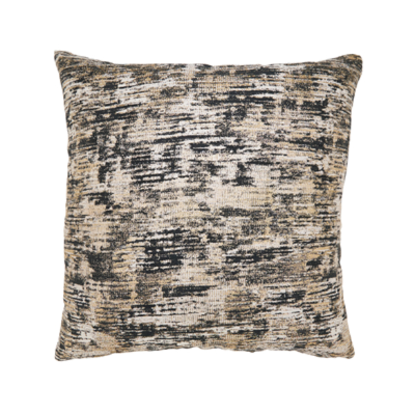 1232.BK20SP Textured Jacquard Poly Filled Throw Pillow - Black