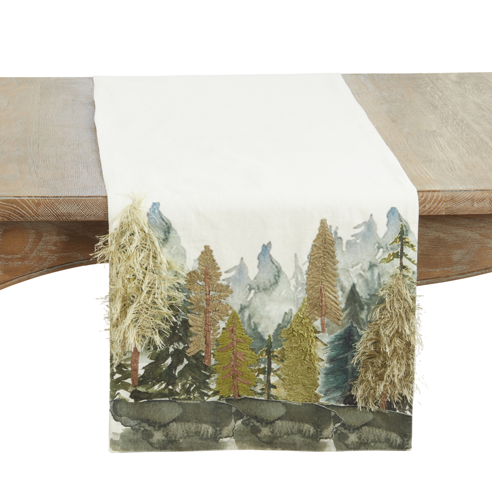 Picture of Saro Lifestyle 7640.G1672B 16 x 72 in. Forest Oblong Table Runner, Green