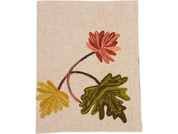 Picture of SARO Lifestyle 1067.N20S Golden Grove Leaf Napkin - Set of 4