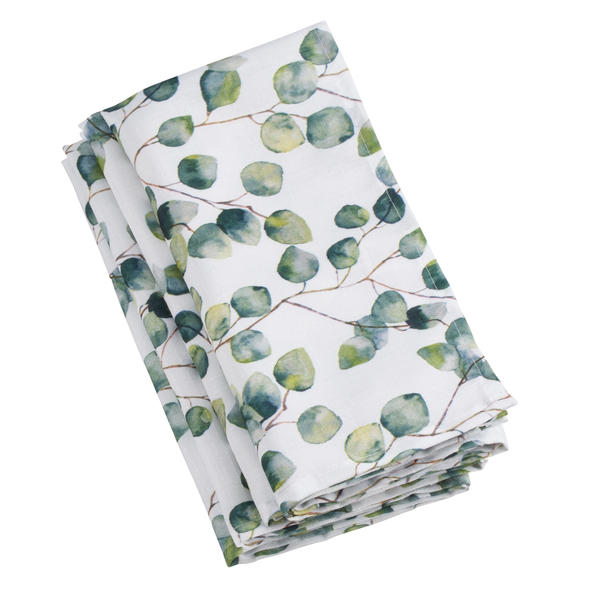 Picture of SARO 6144.EU20S 20 in. Square Eucalyptus Leaf Design Napkins - Eucalipto  Set of 12