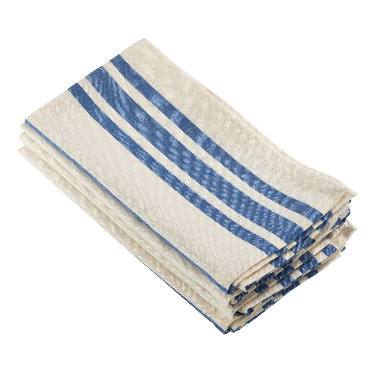 Picture of SARO 0808.FB20S 20 in. Country Classic Striped Napkin  French Blue - Set of 4