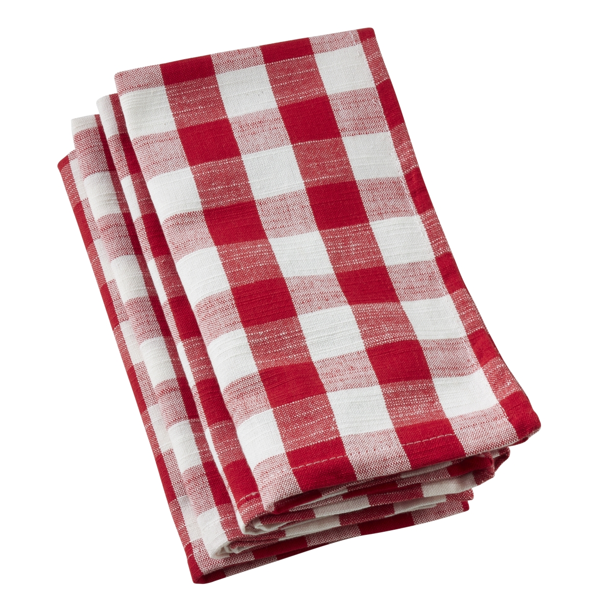 Picture of SARO 590.R20S 20 in. Square Table Napkins with Gingham Design - Red  Set of 4