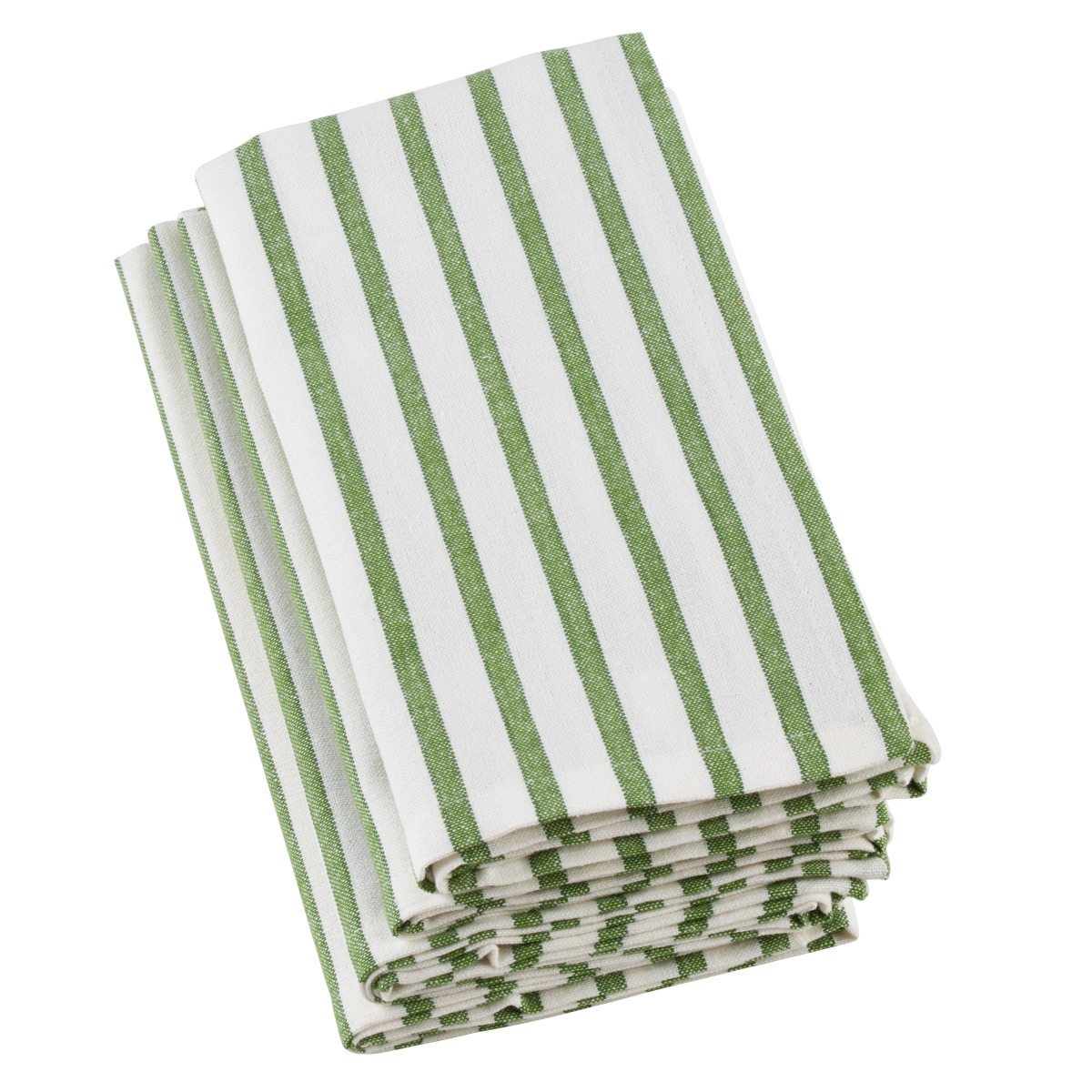 Picture of SARO 519.LM20S 20 in. Square Cotton Napkins with Cheerful Striped Design - Lime  Set of 4