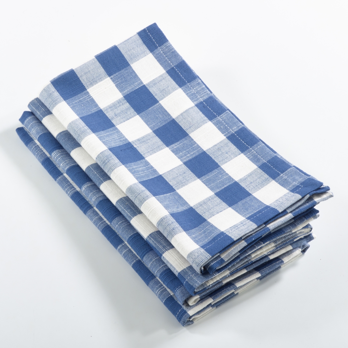 Picture of SARO 590.FB20S 20 in. Square Gingham Design Dinner Napkin  French Blue - Set of 4