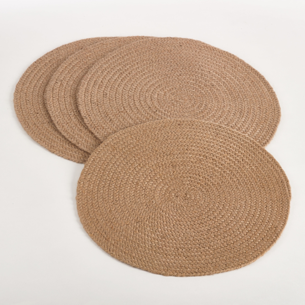 Picture of SARO 1501.N15R 15 in. Round Natural Design Placemat  Natural - Set of 4
