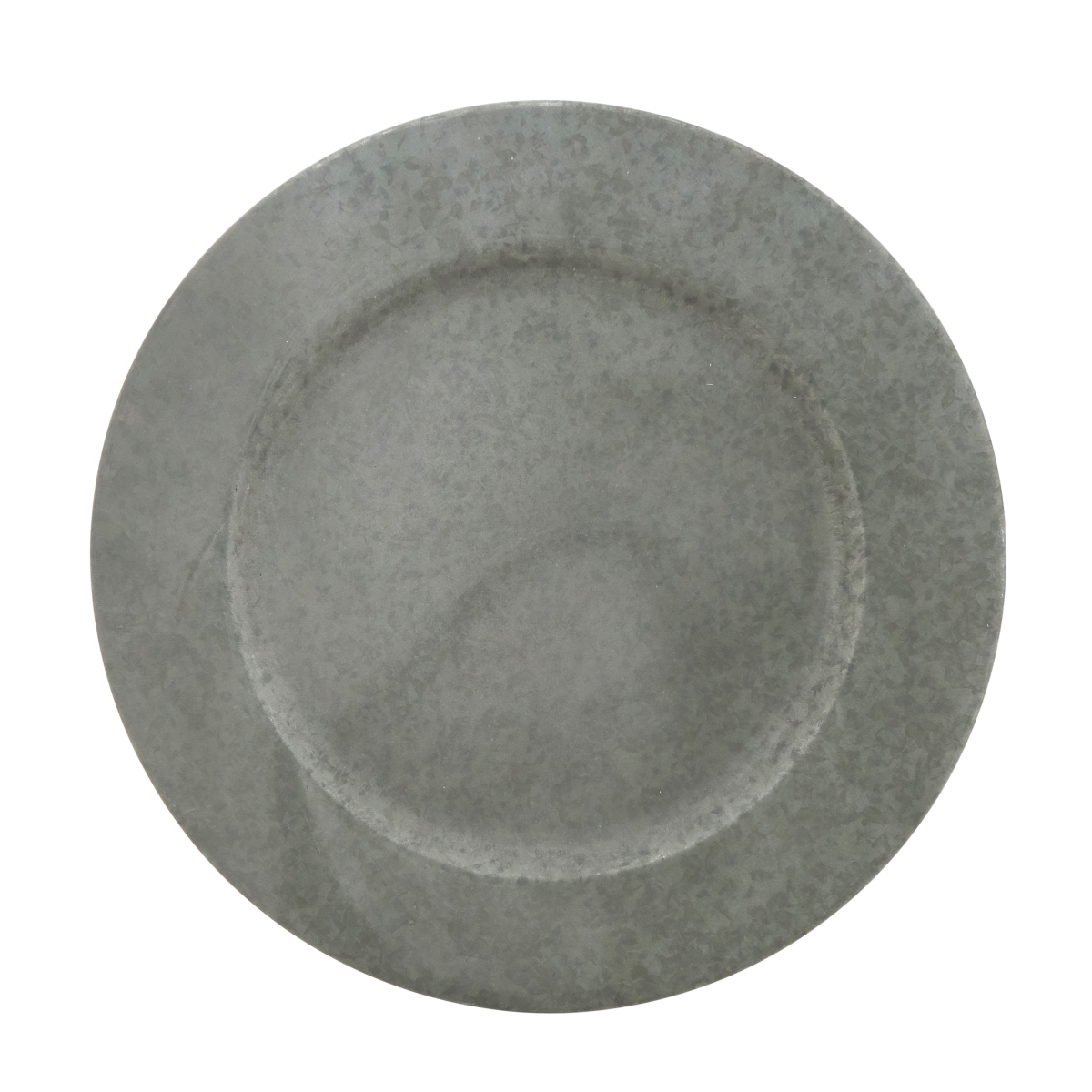 Picture of SARO CH372.S13R 13 in. Round Galvanized Metal Charger Plate  Silver - Set of 4