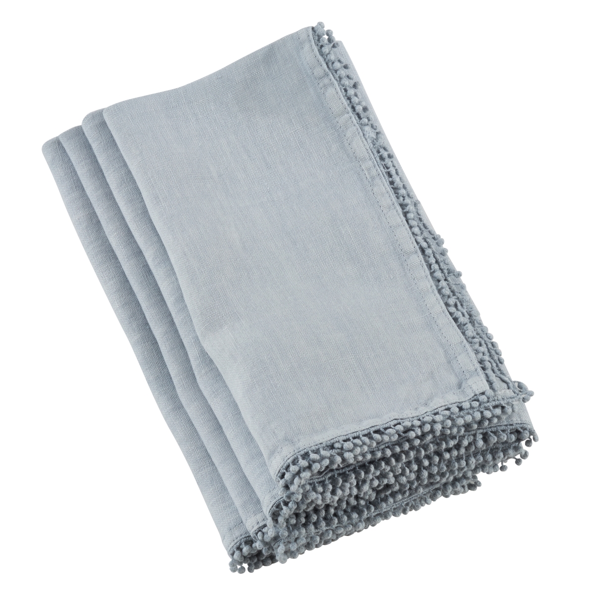 Picture of SARO 15062.LC1672B 16 x 72 in. Rectangle Pompom Design Table Runner  Lilac
