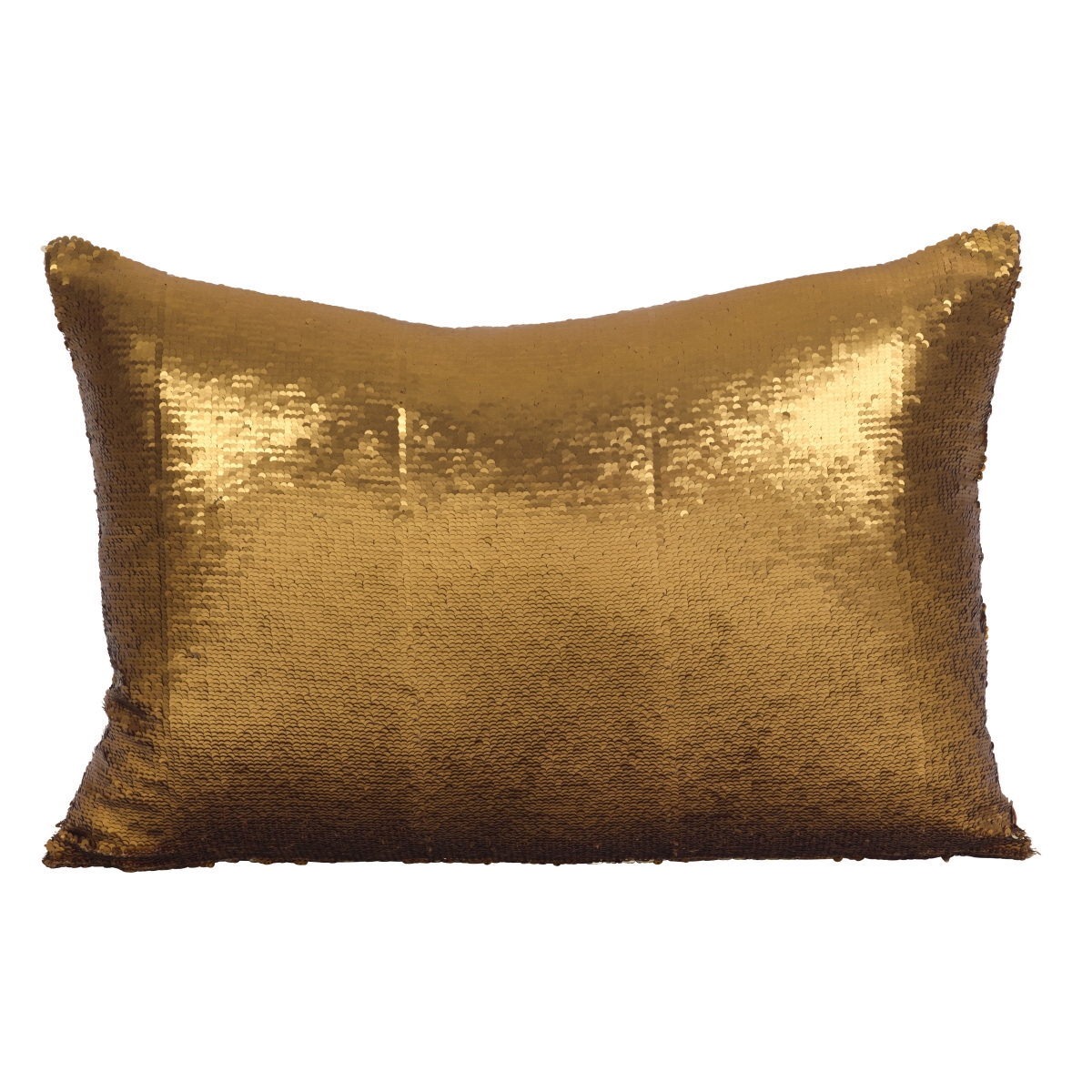 Saro 618.CO1624B Reversible Sequin Mermaid Poly Filled Throw Pillow - Copper - 16 in. x 24 in.